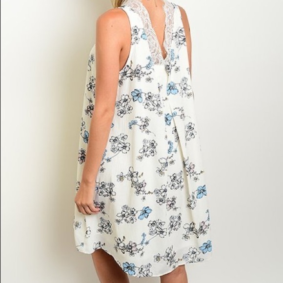 Bow and Arrow Floral Lace Deep V-Neck Sleeveless Boho Cottegecore Dress Small - Picture 3 of 9